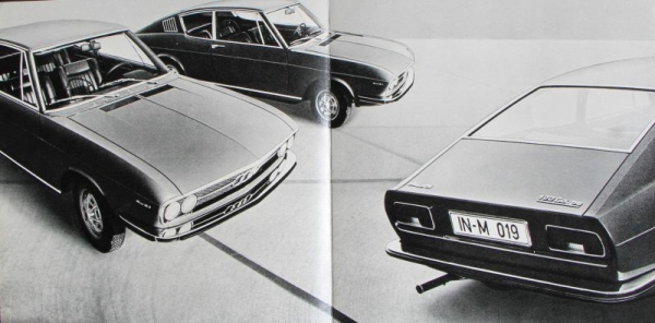 Audi 100 Coupe Modelprogram 1969 "Die neue Sportklasse" Carbrochure (7060)